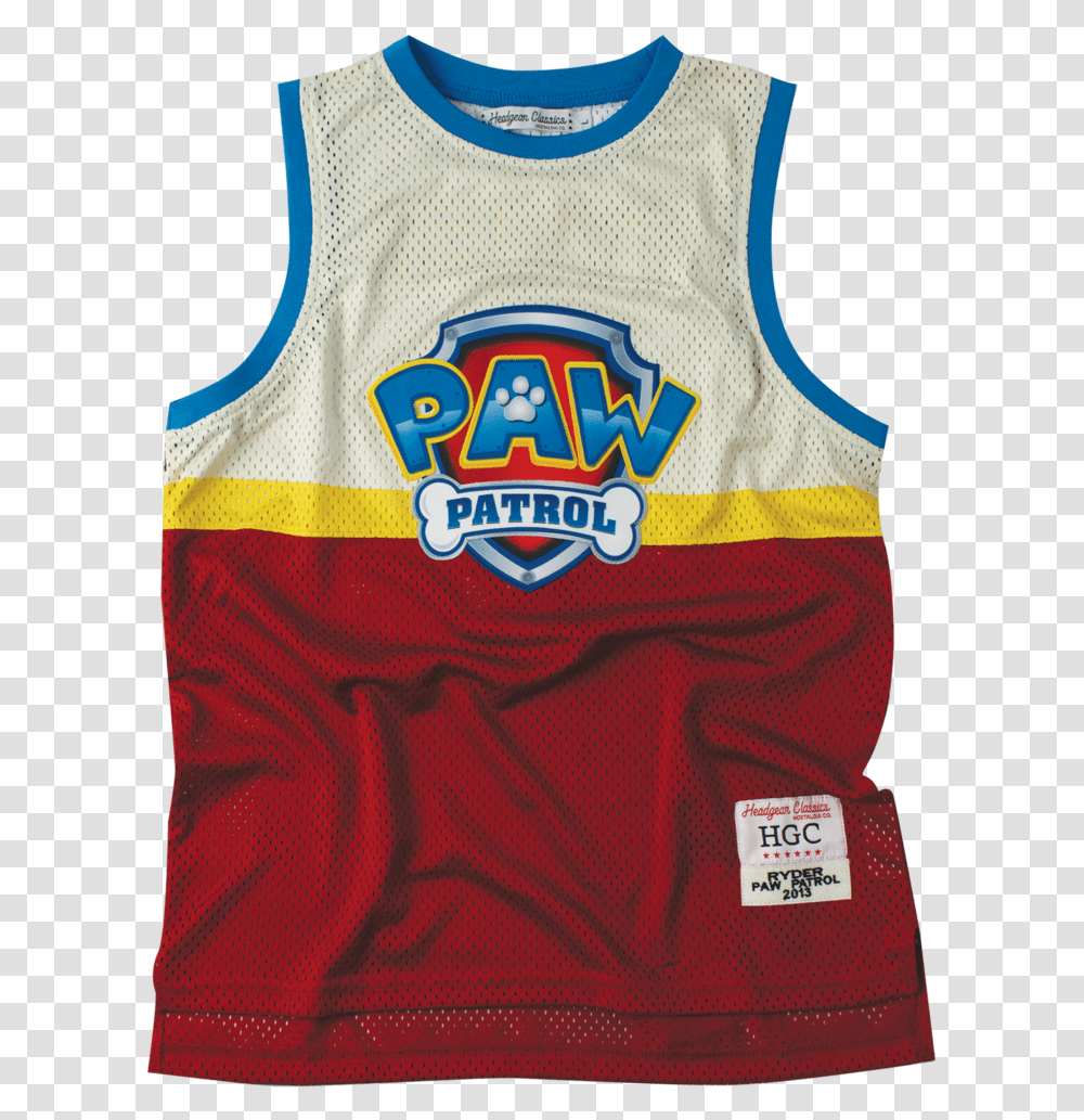 Youth Paw Patrol Ryder Basketball Jersey Paw Patrol Ryder Vest, Clothing, Apparel, Shirt, Tank Top Transparent Png