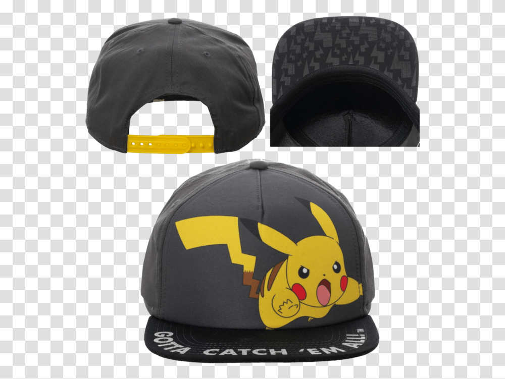 Youth Pokemon Pikachu Snapback Baseball Cap, Apparel, Hat, Helmet Transparent Png