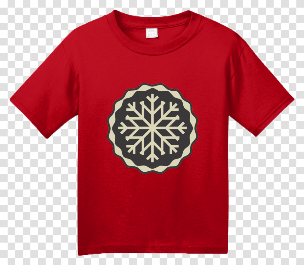 Youth Red Snowflake Icon Emblem, Apparel, T-Shirt, Plant Transparent Png