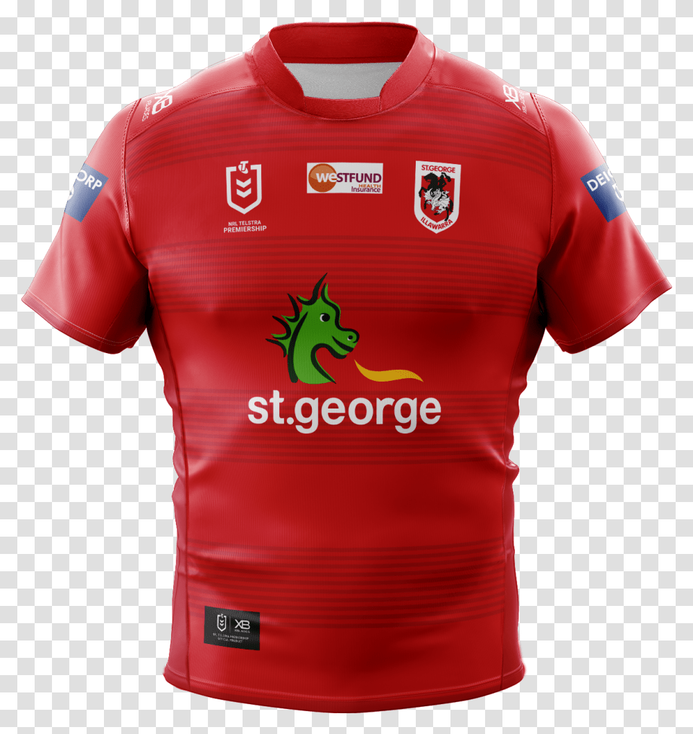 Youth St George Illawarra Dragons 2020 Jersey, Clothing, Apparel, Shirt, Person Transparent Png
