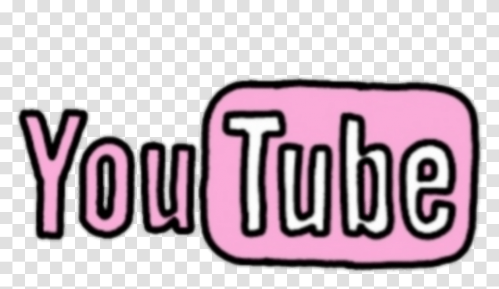 Youtube Aesthetic Pink Sticker Language, Label, Text, Word, Logo Transparent Png