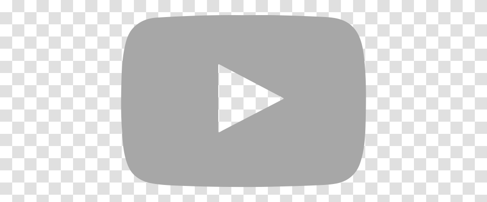 Youtube Icon Black 4 Image Youtube Button Grey, Triangle, Text Transparent Png