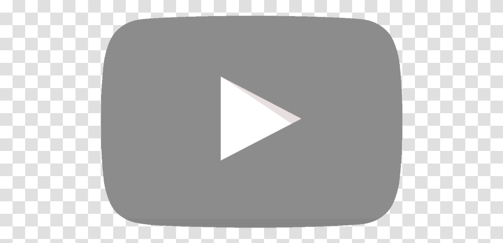 Youtube Icon Gray Youtube Silver Logo, Triangle, Ink Bottle Transparent Png