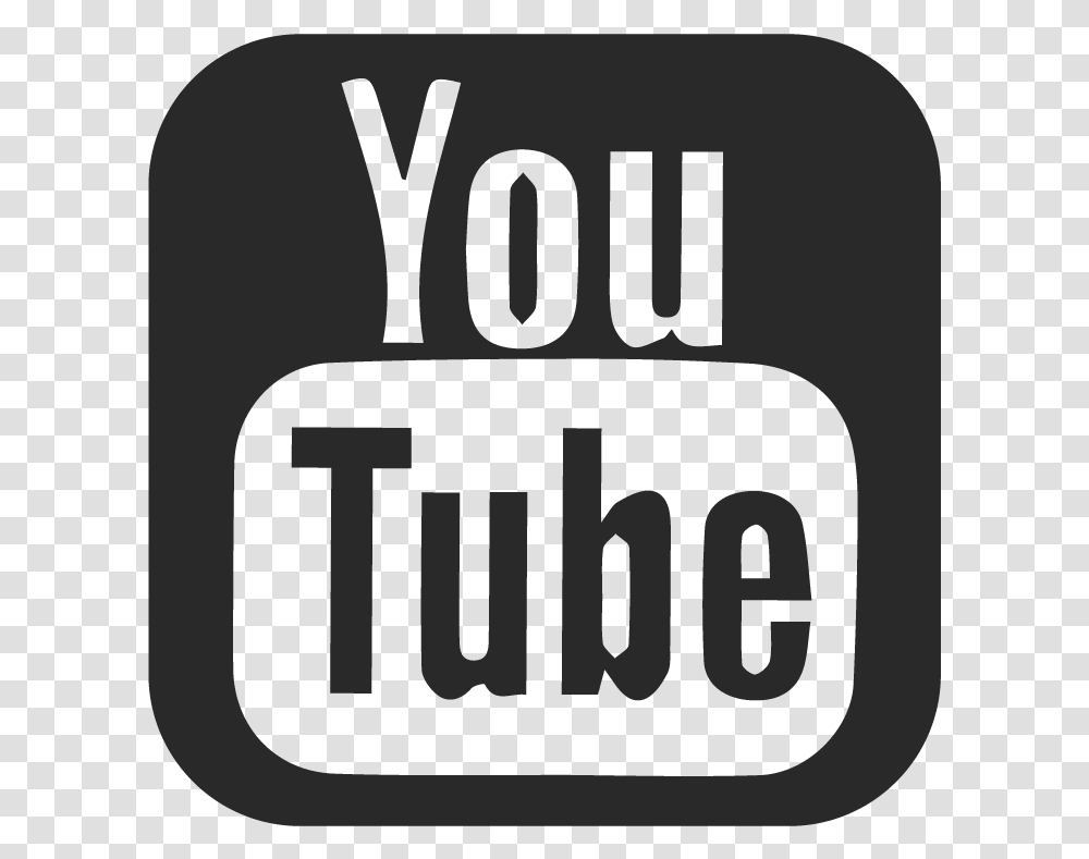 Youtube Icon Vector Black And White, Label, Word, Sticker Transparent Png