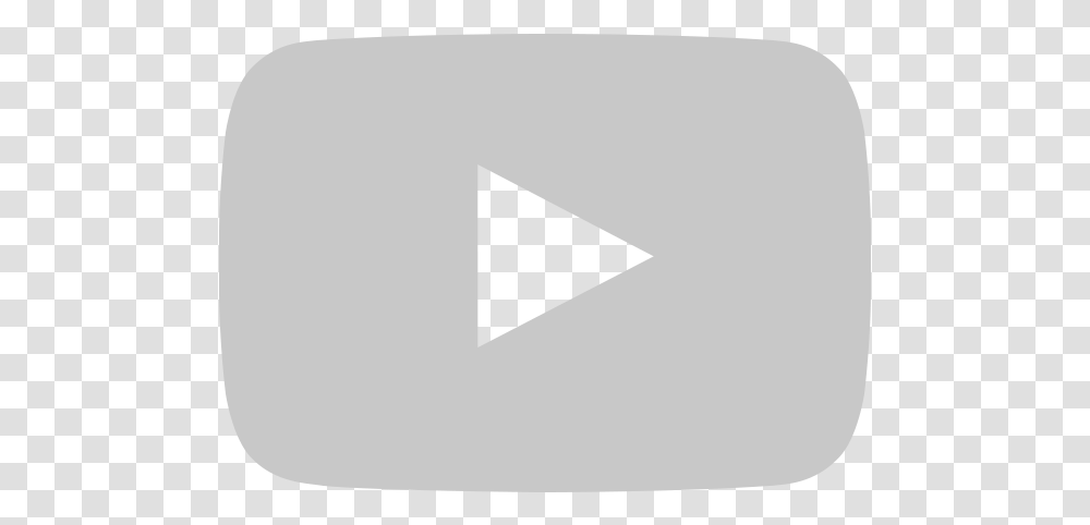 Youtube Icon White Sign, Triangle, Text, Label, Business Card Transparent Png