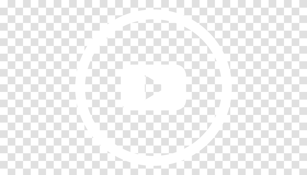 Youtube Icon White Youtube Logo White Circle, Symbol, Trademark, Text, Number Transparent Png