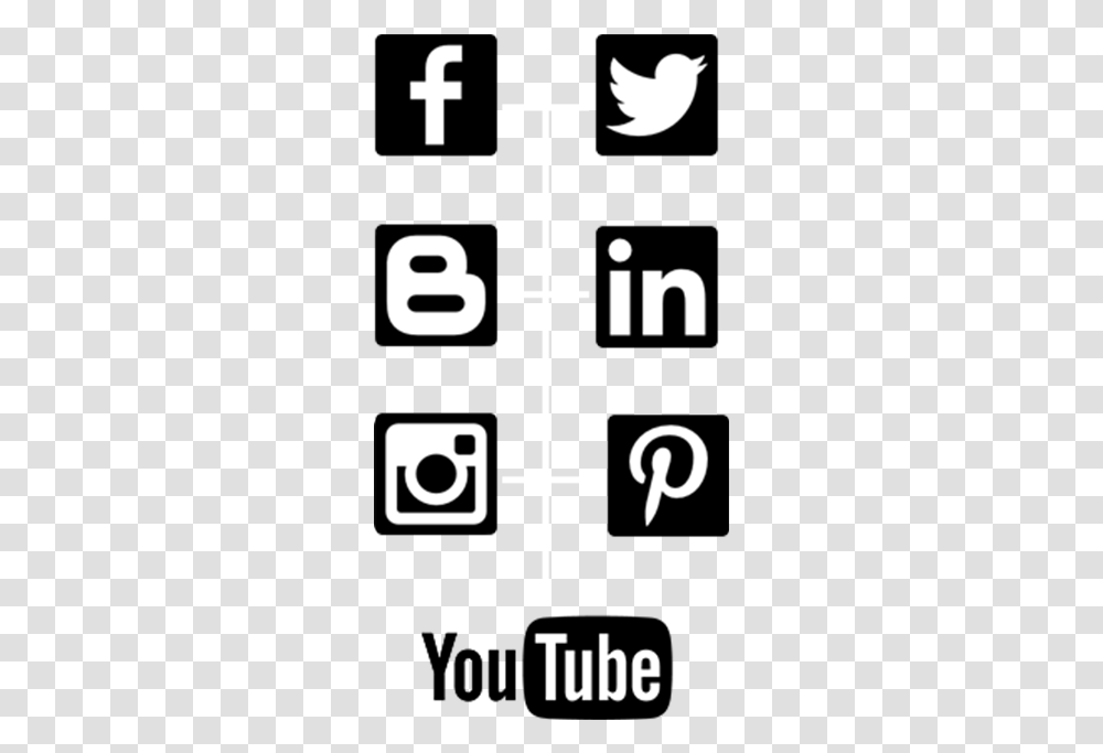 Youtube Instagram Facebook Logo Black Background, Number, Alphabet Transparent Png