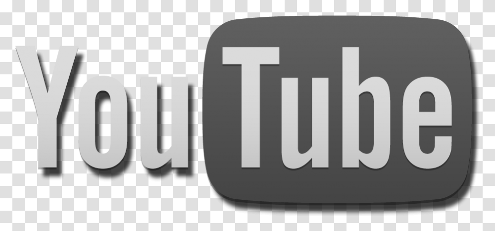 Youtube Logo Black And White Youtube, Word, Label, Alphabet Transparent Png