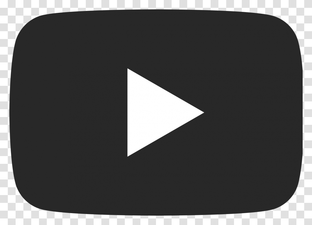 Youtube Logo Black Background Black Youtube Icon, Triangle, Label, Business Card Transparent Png
