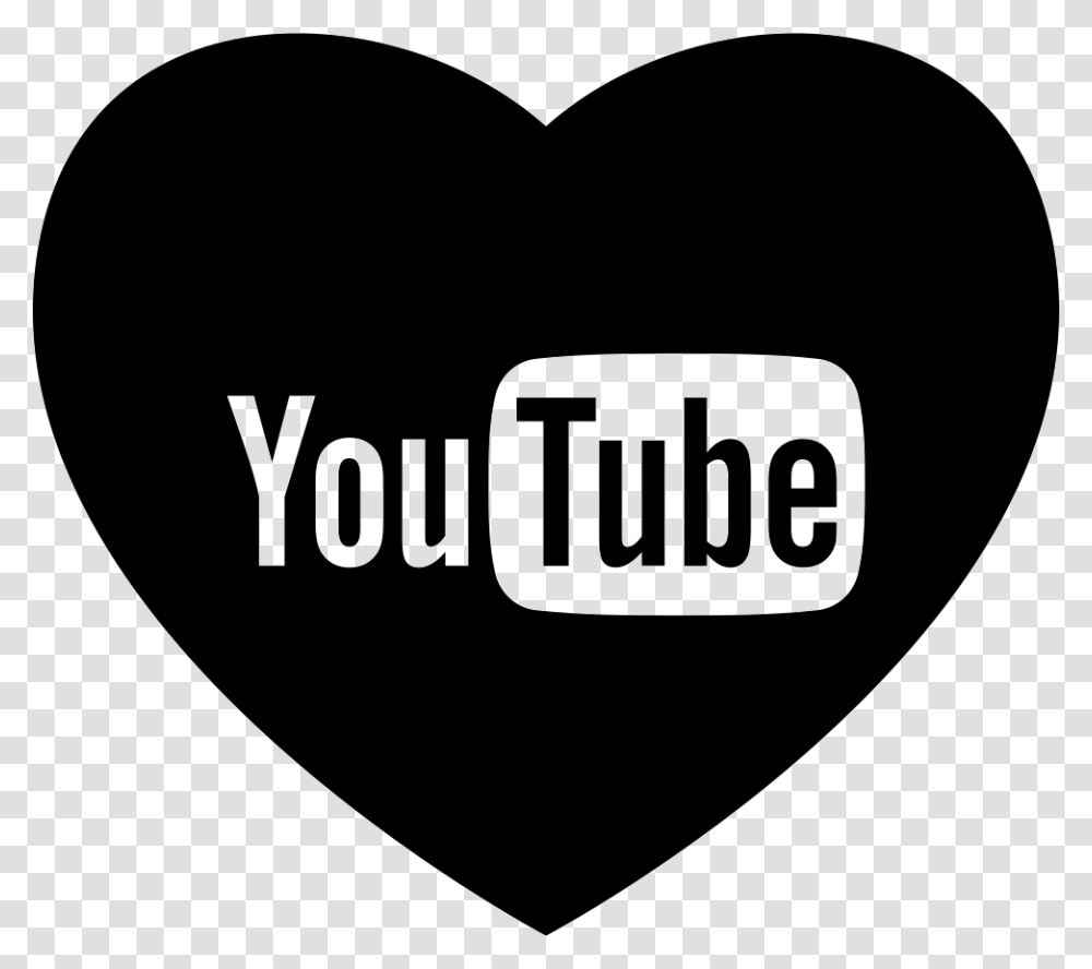 Youtube Logo Black, Heart, Plectrum, Label Transparent Png