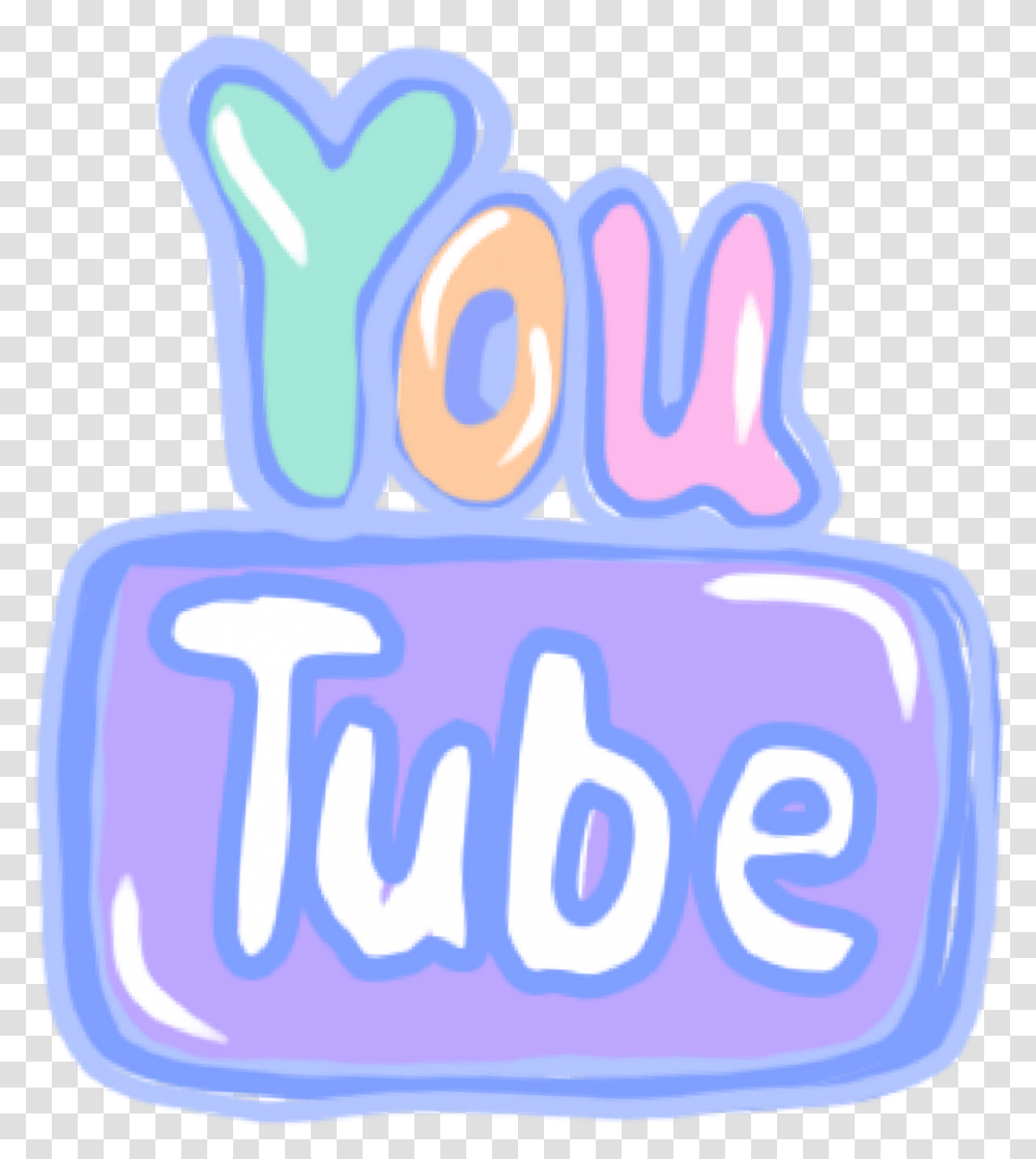 Youtube Logo Handpainted Cute Colorful Cute Youtube Logo Blue, Text, Number, Symbol, Alphabet Transparent Png