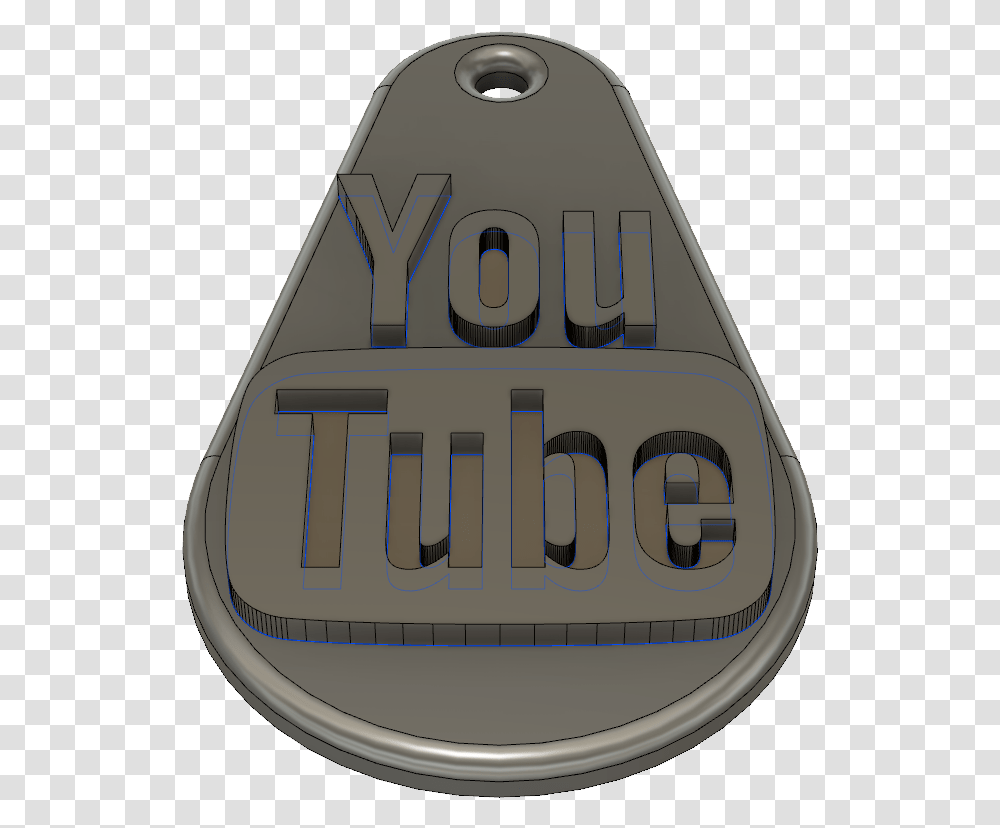 Youtube Logo Key Fob By Polwhistle Thingiverse Emblem, Label, Text, Symbol, Trademark Transparent Png