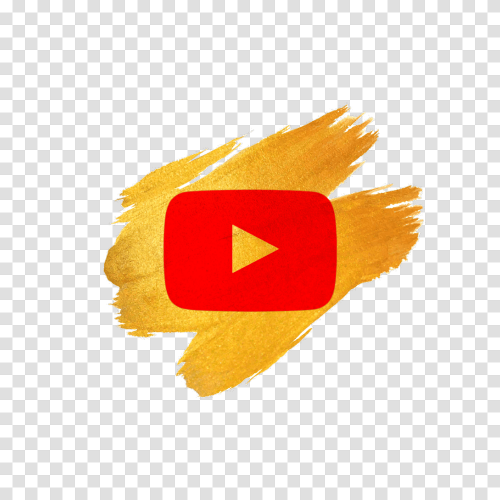 Youtube Logo Watermark Youtuber New Gold Paint Circle, Symbol, Trademark, Fire, Arrow Transparent Png