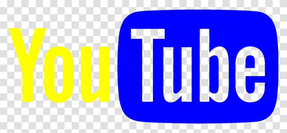 Youtube Logo Yellow Blue Youtube, Word, Number Transparent Png