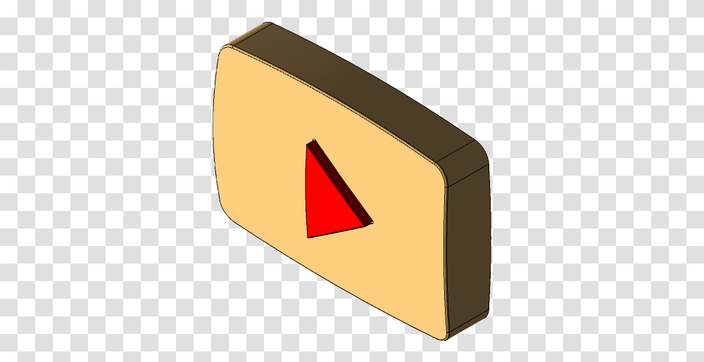 Youtube Play Button 3d Cad Model Library Grabcad Wood, Triangle, Mailbox, Letterbox, Cone Transparent Png