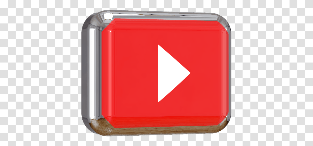 Youtube Play Button 3d Traffic Sign, First Aid, Mailbox Transparent Png