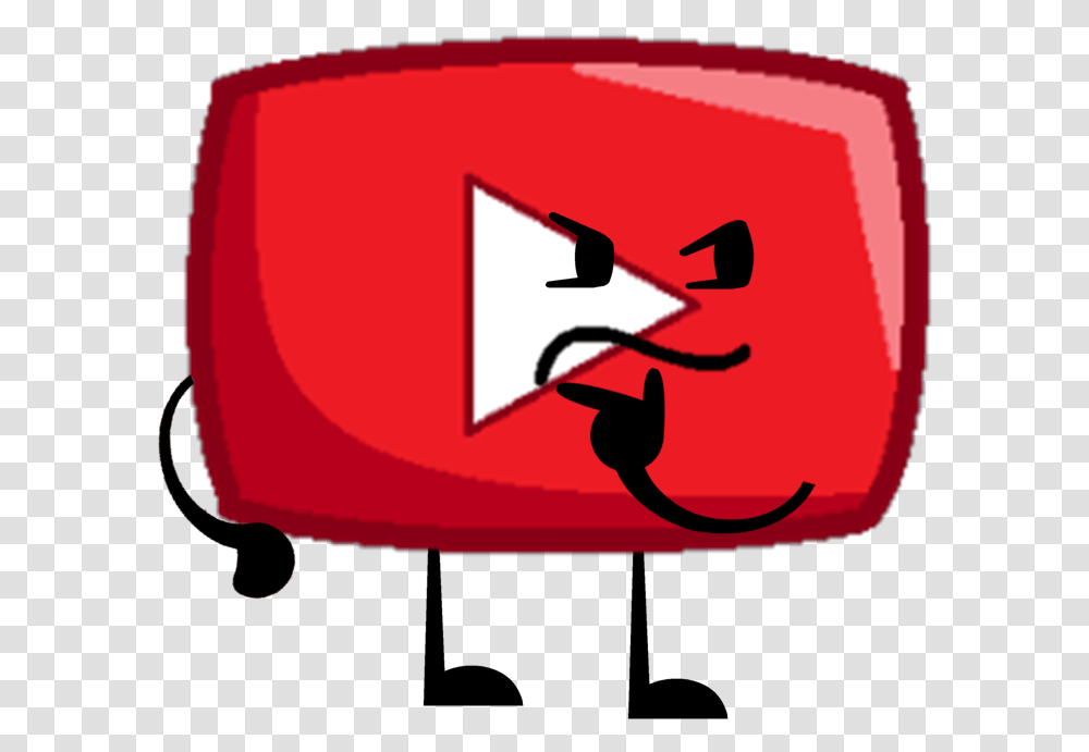 Youtube Play Button Bfdi Object Show Characters, First Aid, Angry Birds, Label Transparent Png