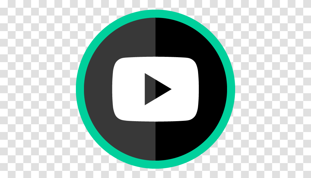 Youtube Play Button Icon Circle, Symbol, Light, Recycling Symbol Transparent Png