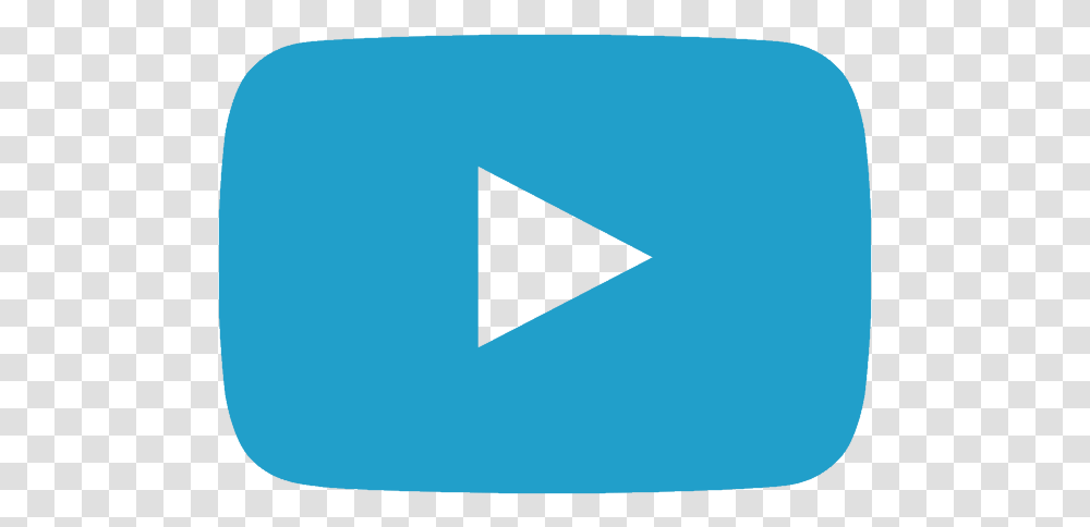 Youtube Play Logo Youtube Logo Play Icon Blue Youtube Logo Blue And White, Triangle, Arrowhead Transparent Png