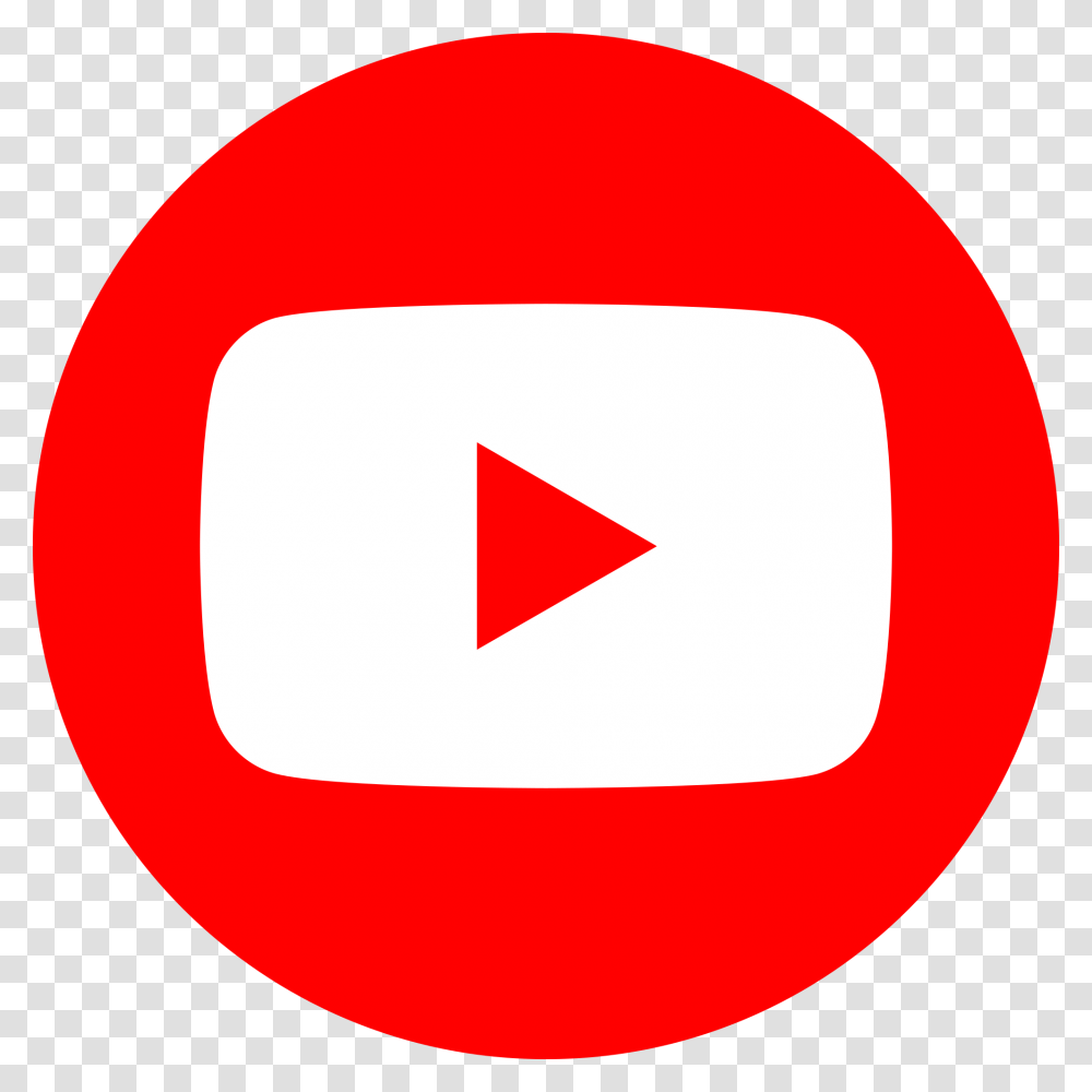 Youtube Social Red Circle, Logo, Trademark, Triangle Transparent Png