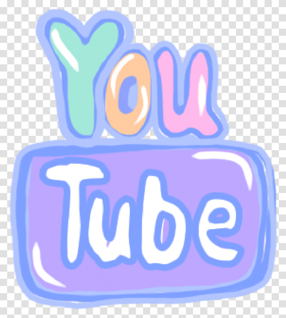 Youtube Social Transprent Pastel Youtube Logo Clip Art, Text, Number, Symbol, Cushion Transparent Png