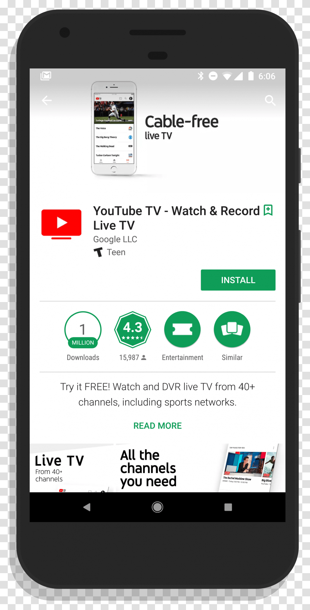 Youtube Tv For Android Latest Version Of Grab App, Mobile Phone, Electronics, Cell Phone Transparent Png