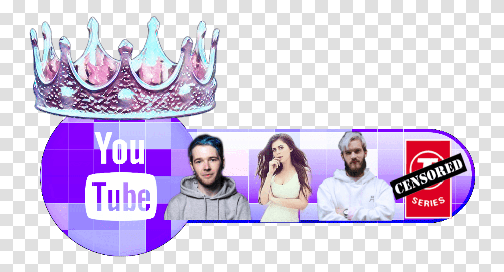 Youtuber Pewdiepie Dantdm Azzyland T Series Graphic Design, Person, Human, Accessories, Accessory Transparent Png