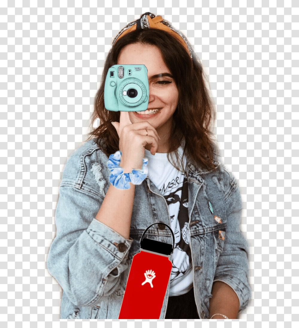 Youtubers Girl, Person, Camera, Electronics Transparent Png