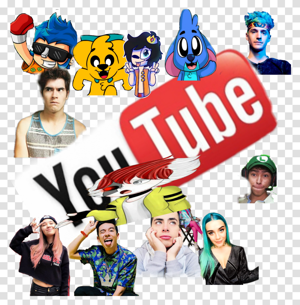 Youtubers Life, Person, Poster, Advertisement, Collage Transparent Png