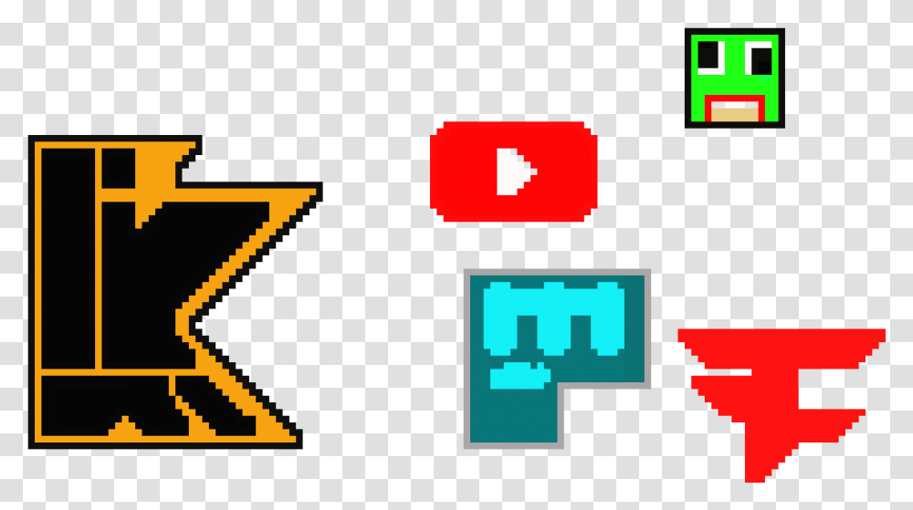 Youtubers Pixel Art Youtubers Logo, Pac Man, Symbol Transparent Png