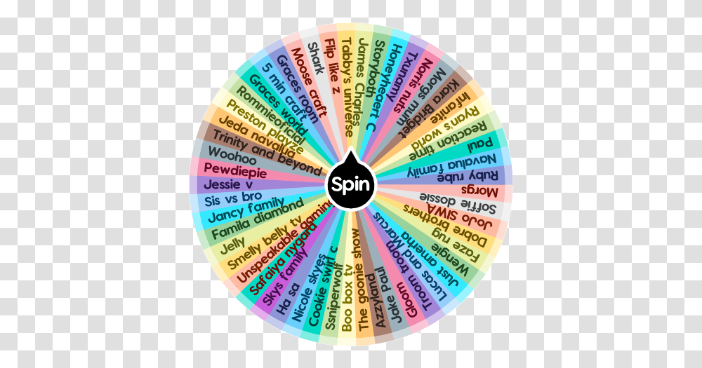 Youtubers To Watch When Bored Spin The Wheel App Dot, Sphere, Word, Flyer, Advertisement Transparent Png
