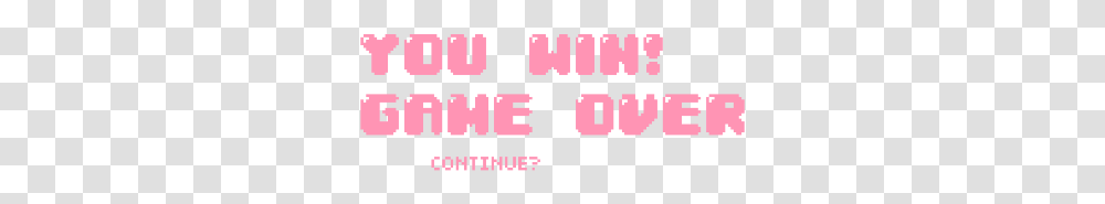 Youwin Gameover Game Win Pink Pinktext Text T Shirt, Pac Man, Super Mario, Grand Theft Auto Transparent Png