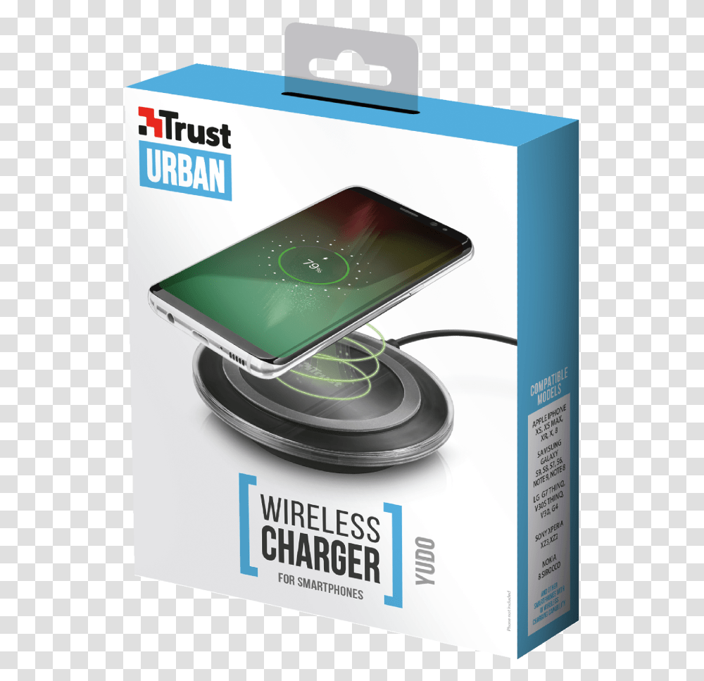 Yudo Wireless Charger For Smartphones Trust Wireless Charger, Disk, Dvd Transparent Png