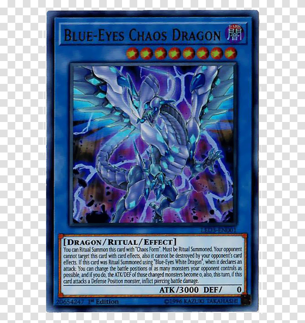 Yugioh Blue Eyes Chaos Dragon, Poster, Advertisement Transparent Png
