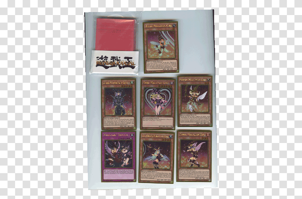 Yugioh Dark Magician Girl Set All Gold Includes Exclusive Realgoodeal Sleeves Fictional Character, Text, Alphabet, Art, Paper Transparent Png