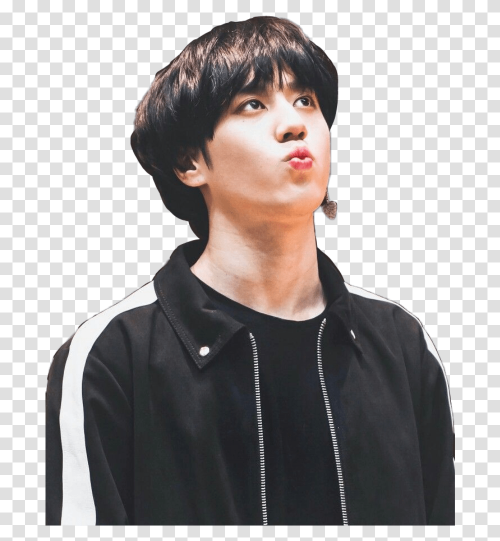 Yugyeom Igot7 Brownie Got7 Yugyeom Sticker, Person, Face, Coat Transparent Png