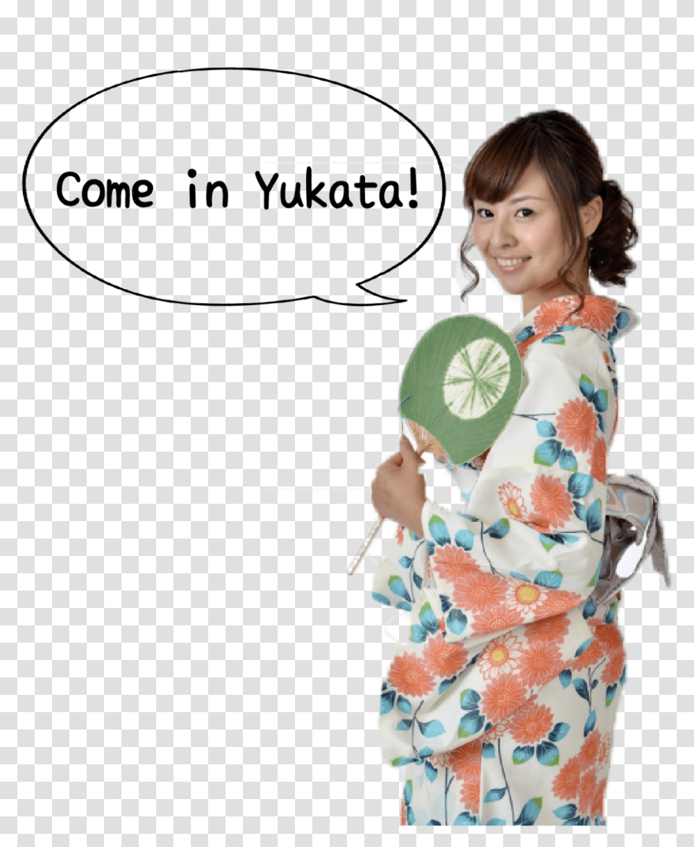 Yukata, Person, Robe, Fashion Transparent Png