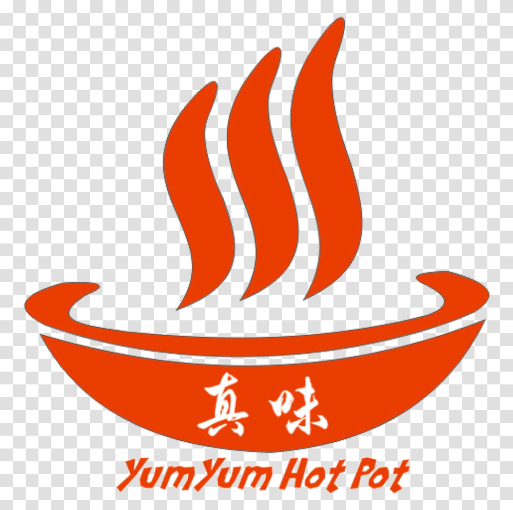 Yum Hot Pot, Label, Text, Bowl, Meal Transparent Png