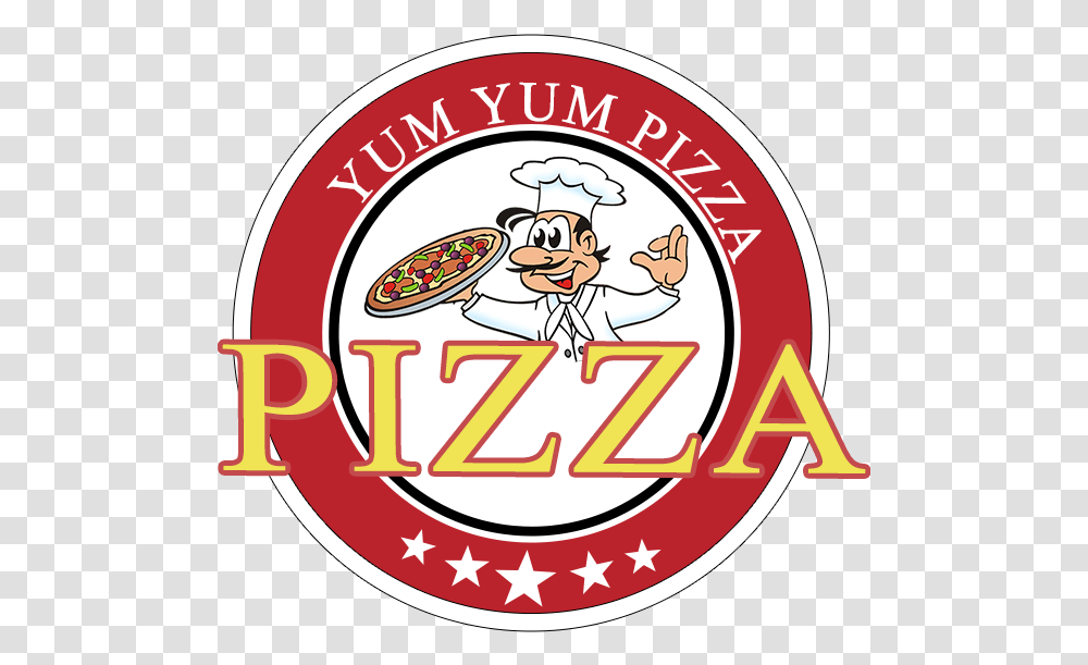 Yum Pizza Kebab Pizza, Label, Text, Logo, Symbol Transparent Png