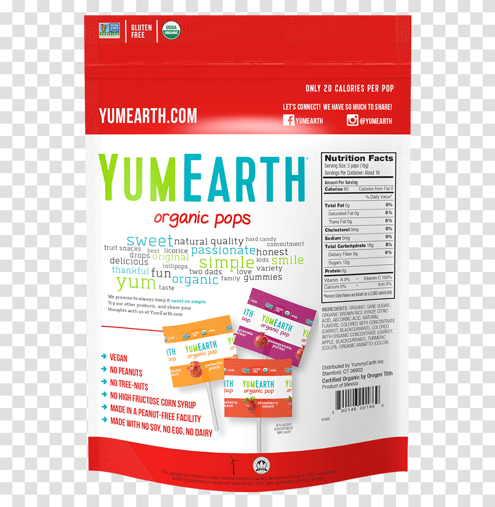 Yumearth Organic Pop Calories, Flyer, Poster, Paper, Advertisement Transparent Png