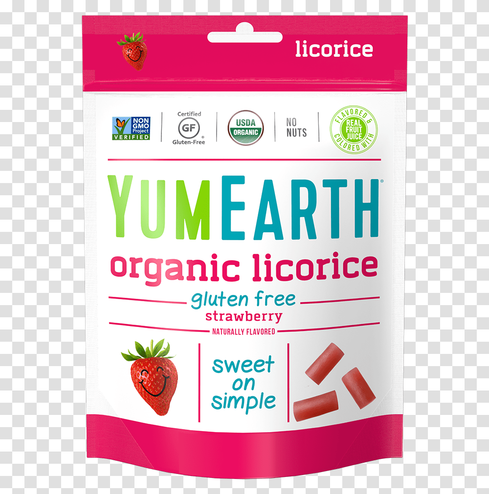 Yumearth Strawberry Licorice, Plant, Fruit, Food Transparent Png