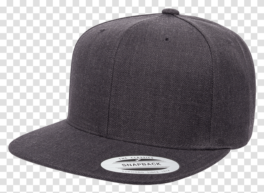 Yupoong Hat Snapback Pro Style Wool Blend Cap Yupoong 6089 Dark Heather, Apparel, Baseball Cap Transparent Png