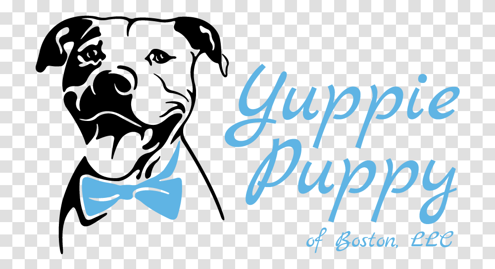 Yuppie Puppy Of Boston Dog Walking Pet Sitting Language, Text, Bird, Animal, Tie Transparent Png