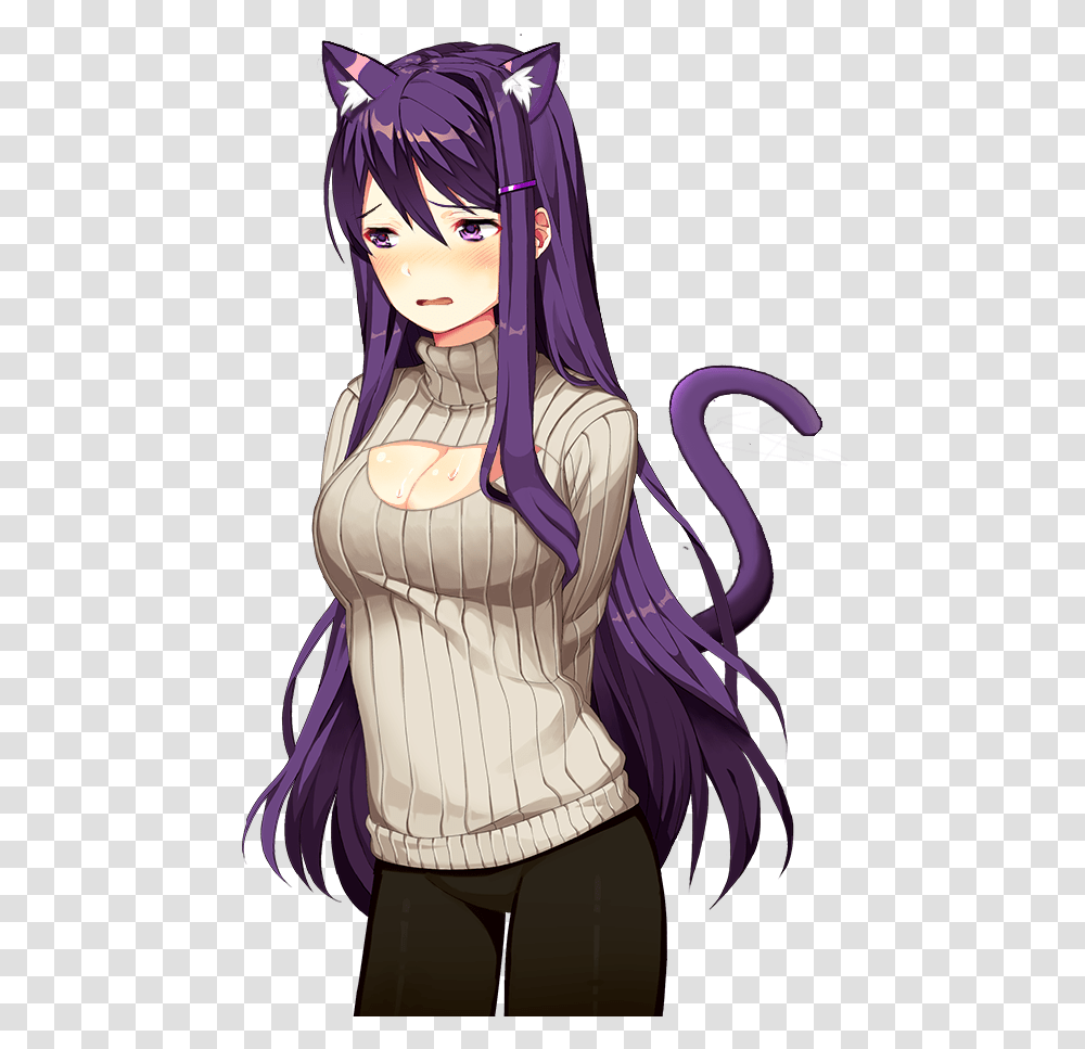 Yuri Doki Doki Sweater, Apparel, Comics, Book Transparent Png