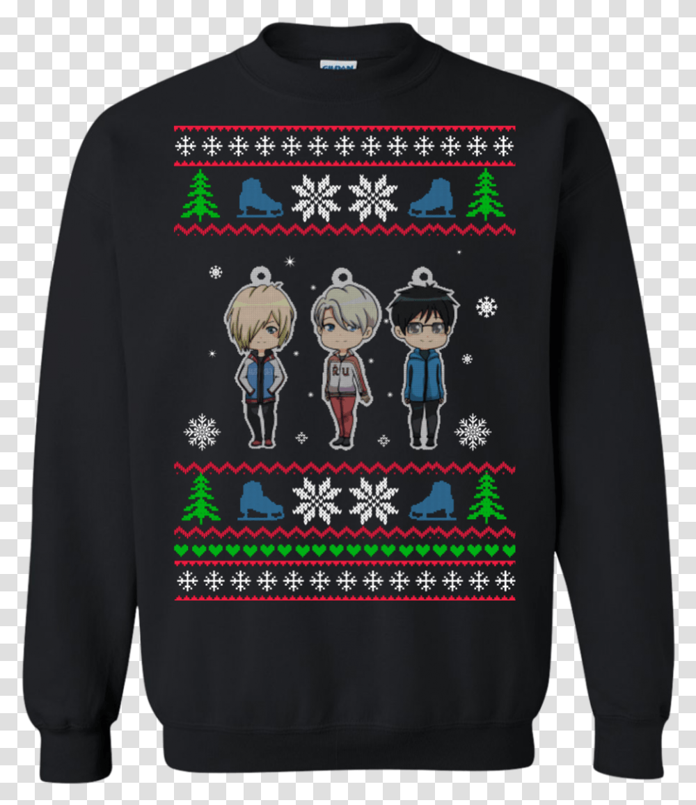 Yuri Fragile Ugly Christmas Sweater, Clothing, Apparel, Sweatshirt, Long Sleeve Transparent Png