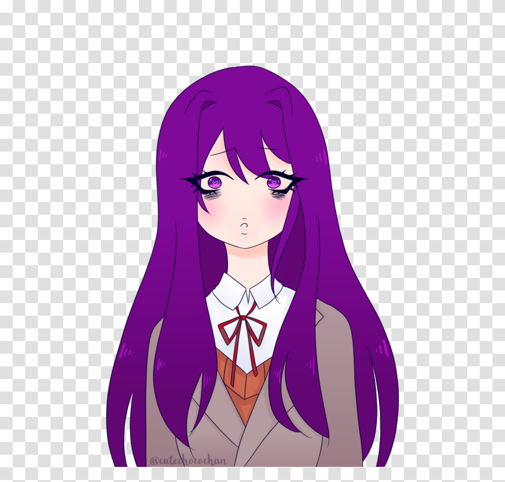 Yuri From Doki Doki Literature Club, Person Transparent Png