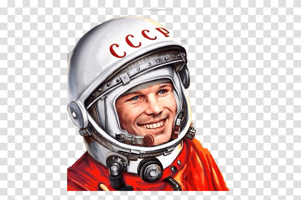 Yuri Gagarin, Helmet, Clothing, Apparel, Person Transparent Png