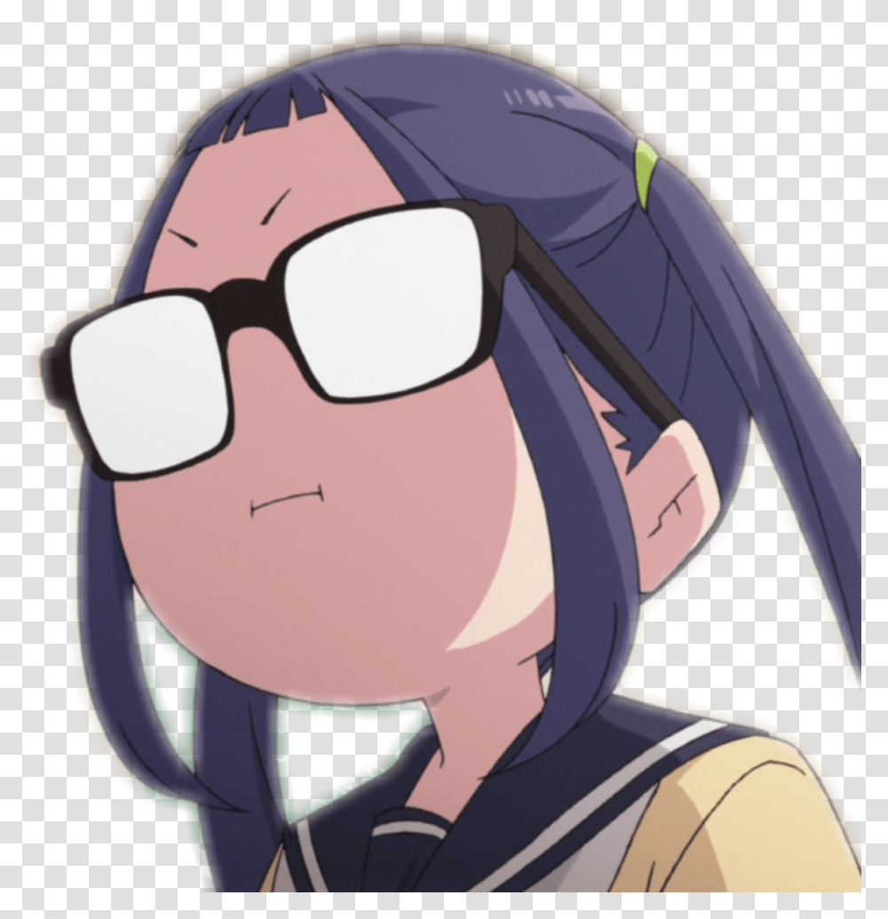 Yuru Camp Funny Face Image With No Background Anime, Helmet, Clothing, Apparel, Comics Transparent Png