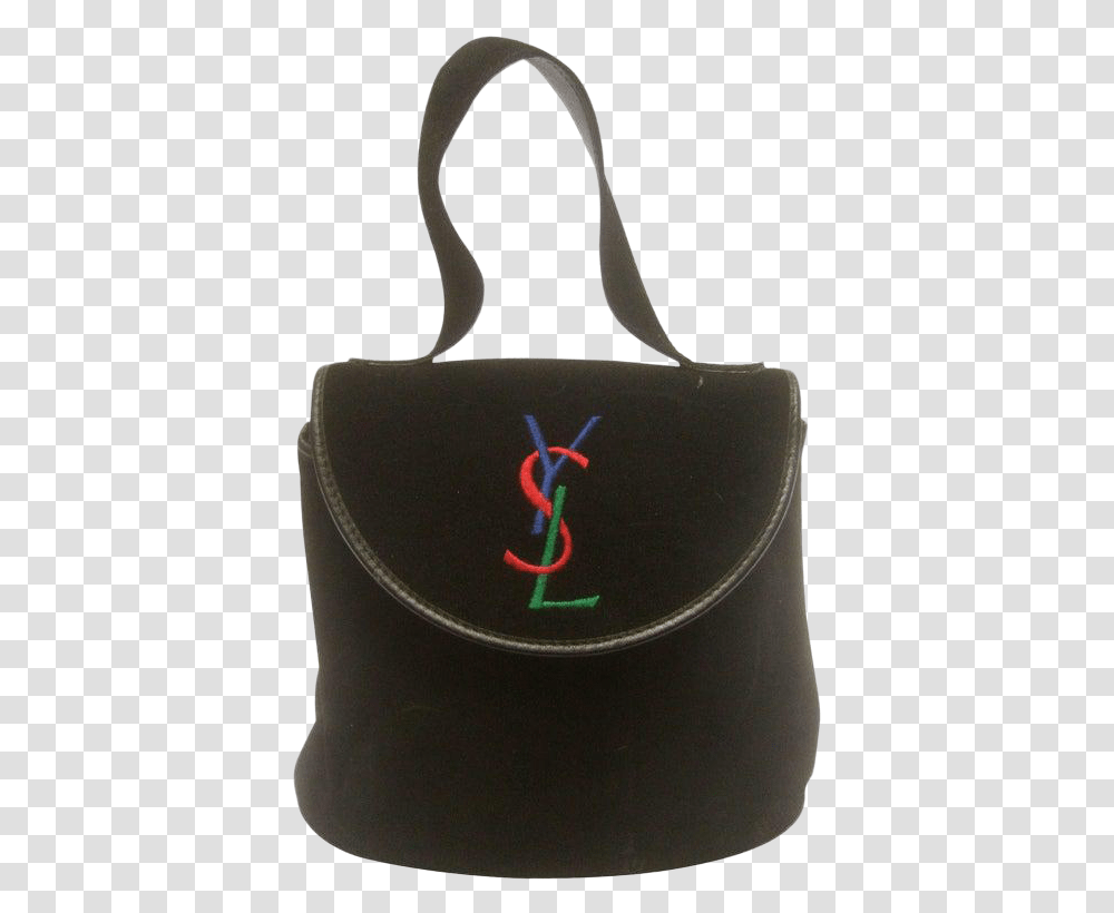 Yves Saint Laurent Chic Black Suede Ysl Embroidered Handbag C 1990s Shoulder Bag, Accessories, Accessory, Purse, Tote Bag Transparent Png