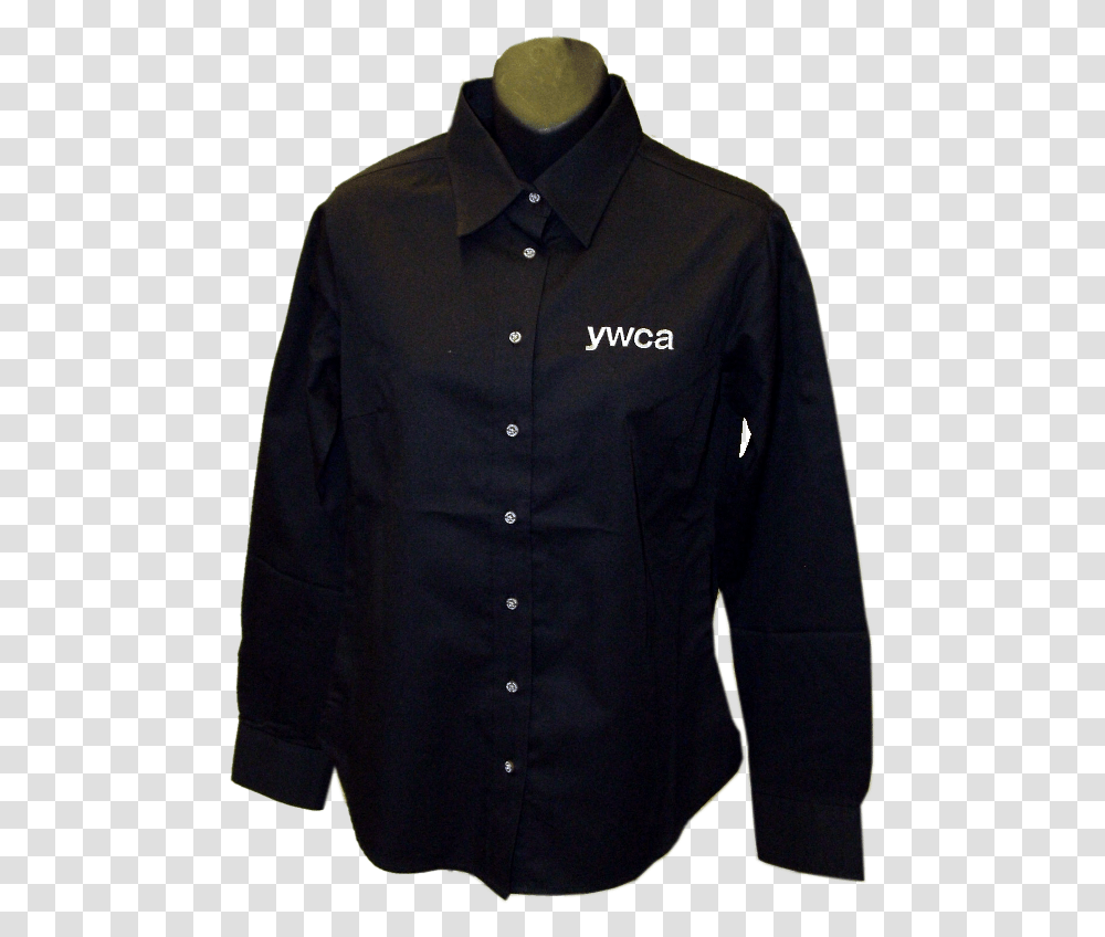 Ywca Ladies Black Button Up Shirt Button, Apparel, Sleeve, Long Sleeve Transparent Png